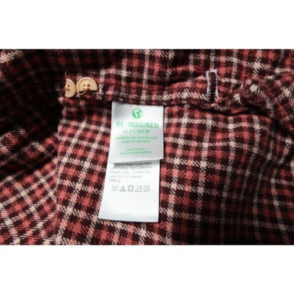 NWOT J. Crew Classic-fit shirt in prairie check flannel Size 0‎ - Picture 8 of 12